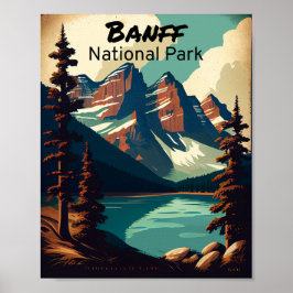 Banff National Park Vintag Poster