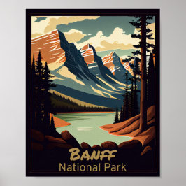 Banff National Park Vintag Poster