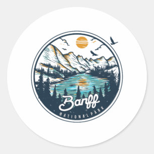 Banff National Park Wandersouvenir Verschenkbar Runder Aufkleber