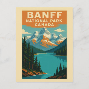 Banff Nationalpark Alberta Kanada Vintage Postkarte