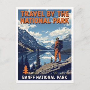 Banff-Nationalpark Bergsee Postkarte