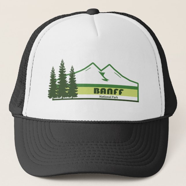 Banff Nationalpark Grüne Streifen Truckerkappe (Vorderseite)