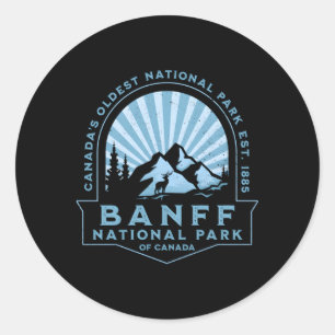 Banff-Nationalpark in Kanada Runder Aufkleber