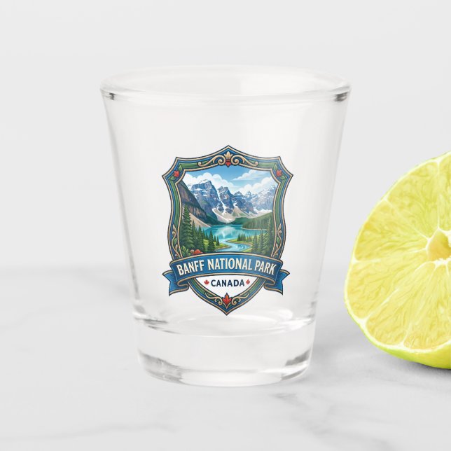 Banff-Nationalpark Kanada Schnapsglas (Vorderseite)