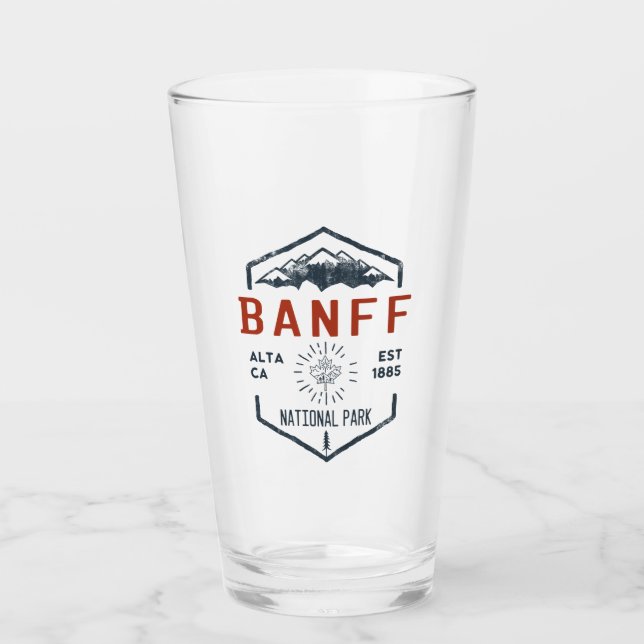 Banff Nationalpark Kanada Vintag erschüttert Glas (Vorderseite)