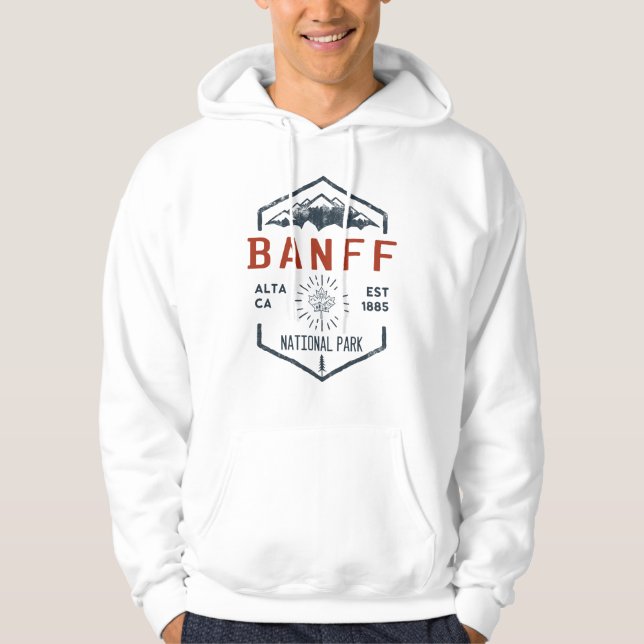 Banff Nationalpark Kanada Vintag erschüttert  Hoodie (Vorderseite)