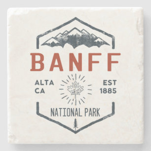 Banff Nationalpark Kanada Vintage abgenutzt Steinuntersetzer