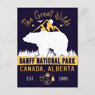 Banff Nationalpark Kanada Vintage-Distressed Postkarte