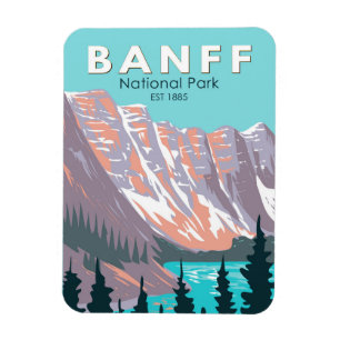 Banff Nationalpark Moraine Vintager See Magnet