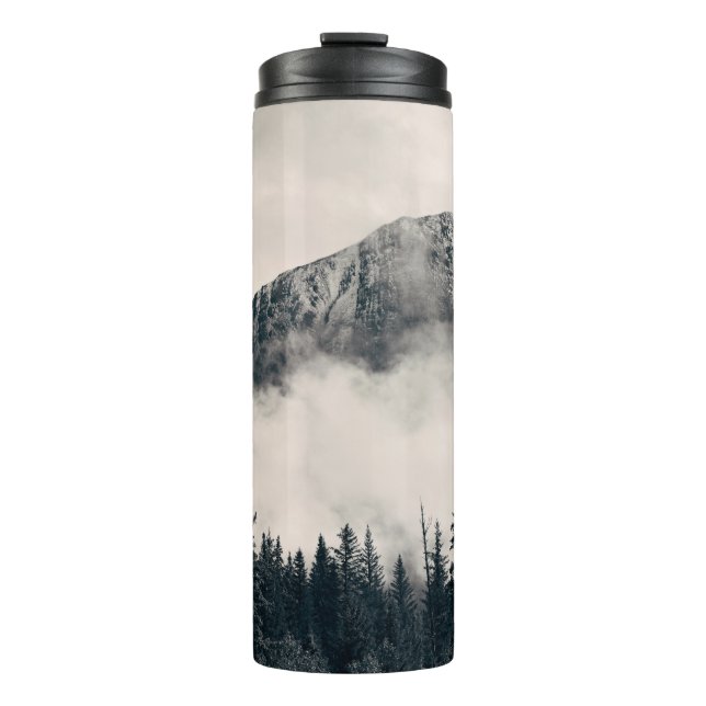Banff Nationalpark nebelige Berge und Wälder in  Thermosbecher (Vorderseite)