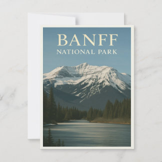 Banff Nationalpark - Vintage Landschaft Postkarte
