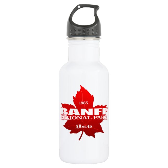 Banff NP (Ahornblatt) Edelstahlflasche (Vorderseite)