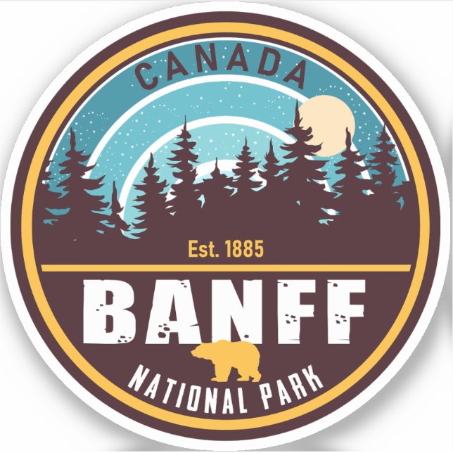 Banff NP Canada Rocky Mountains Souvenirs Aufkleber (Vorderseite)