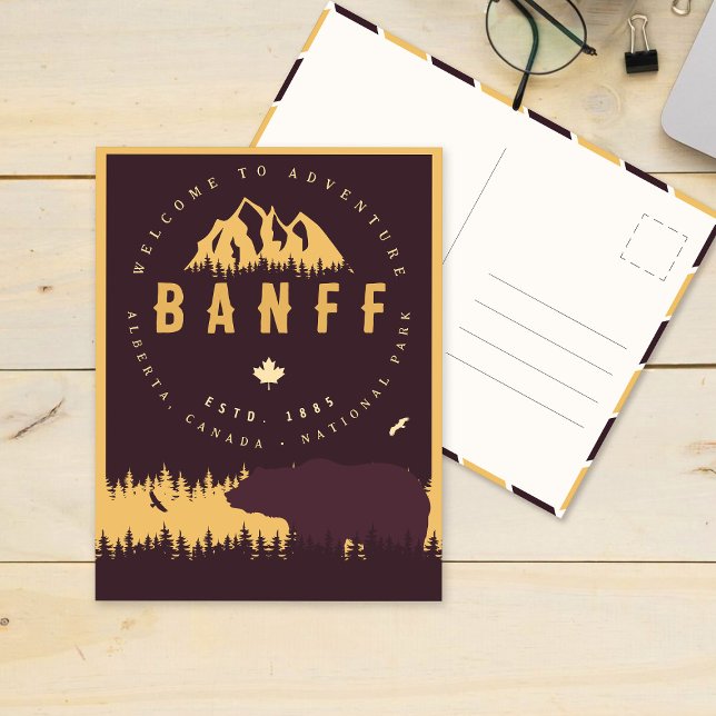 Banff NP Canada Rocky Mountains Vintag Souvenirs Postkarte (Von Creator hochgeladen)