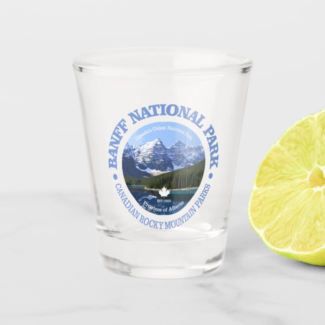 Banff NP Schnapsglas (Vorderseite)