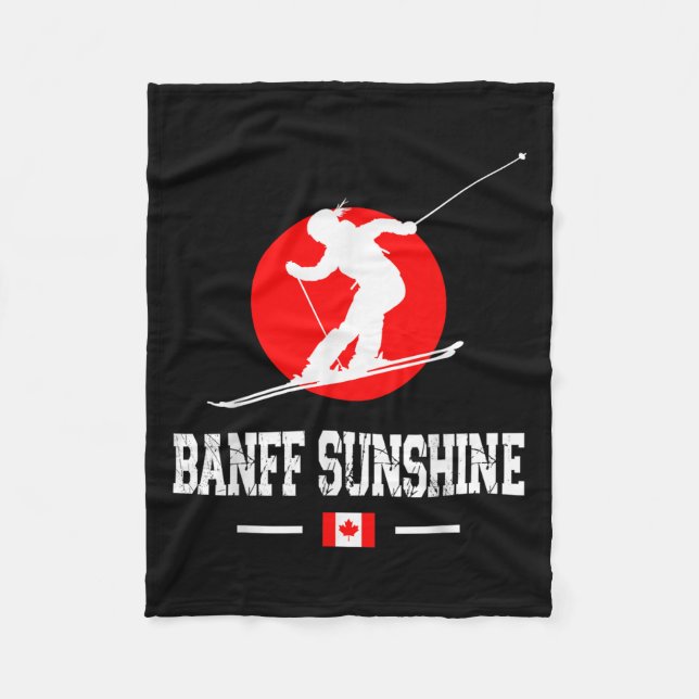 Banff Sunshine Canada Ski Resort Rocky Mountains S Fleecedecke (Vorderseite)