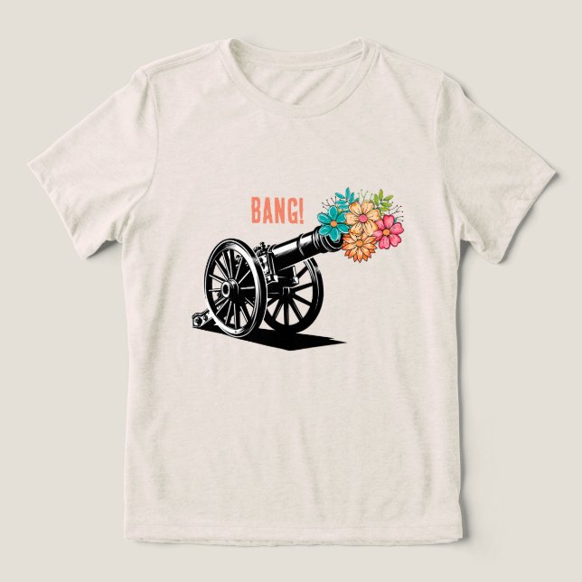 Bang-Blume Tri-Blend Shirt (Design Vorderseite)