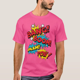 Bang Boom Pow Wham Comic Sprechblasen Premiumrible T-Shirt