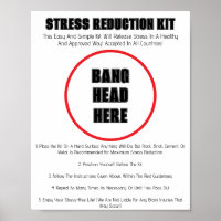 "Bang Head Here" Funny Poster