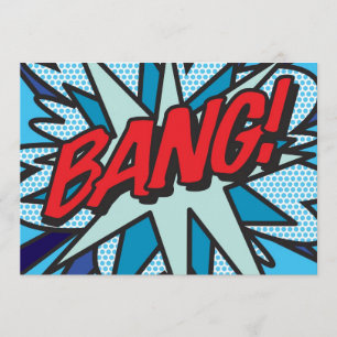 BANG Lustige Retro-Comic-Book-Pop-Art Einladung
