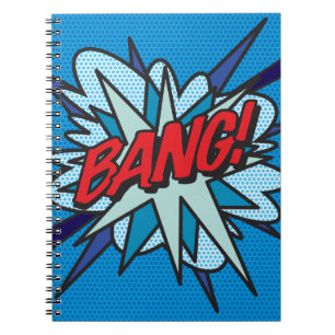 BANG Lustiges Retro-Comicbook Notizblock