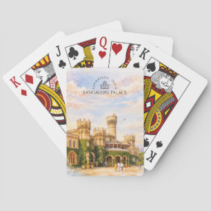 Bangalore-Palast Indien Aquarell Reiseerinnerung Spielkarten