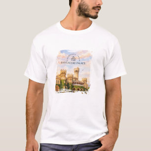 Bangalore-Palast Indien Aquarell Reiseerinnerung T-Shirt
