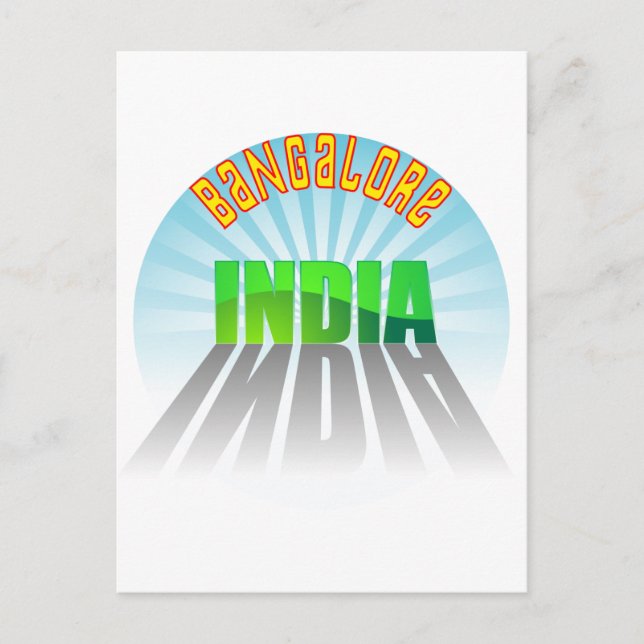 Bangalore Postkarte (Vorderseite)