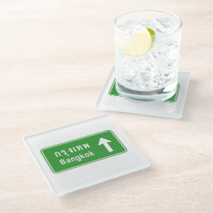 Bangkok Ahead ⚠ Thai Highway Traffic ⚠ Glasuntersetzer