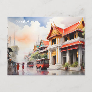 Bangkok-Aquarell-Kunst Postkarte