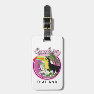 Bangkok Indonesien Reise Logo erkunden Gepäckanhänger