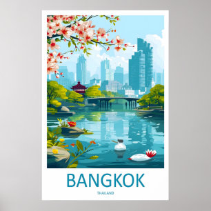 Bangkok Reise Druck Wandkunst Bangkok Wandbehang Poster