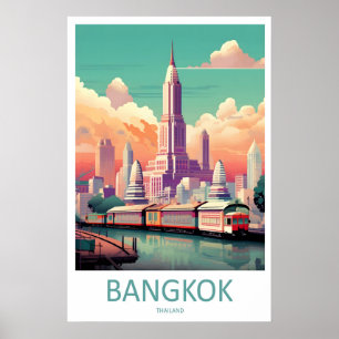 Bangkok-Reise-Druck-Wandkunst Bangkok-Wandbehang Poster