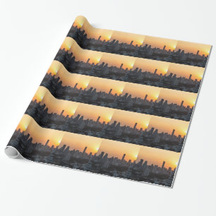 Bangkok skyline sunset panorama background geschenkpapier