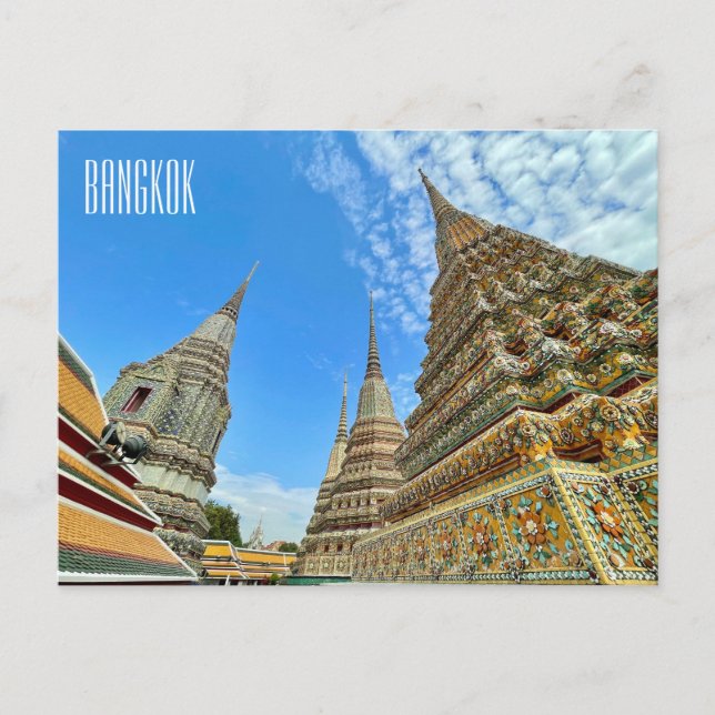 bangkok stupas wat pho postkarte (Vorderseite)