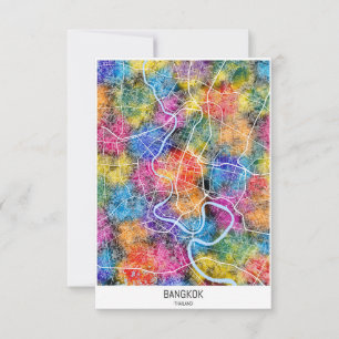 Bangkok Thailand City Map Dankeskarte