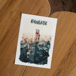 Bangkok Thailand Cityscape Postkarte