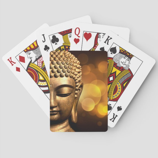 Bangkok, Thailand| Goldbuddha Spielkarten (Rückseite)