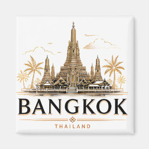 Bangkok Thailand Minimal Reise Magnet