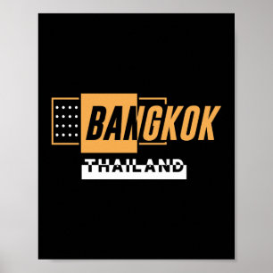 Bangkok Thailand Moderne Typografie Reise Design Poster