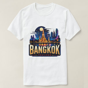 Bangkok Thailand Nacht Skyline Reise Souvenir T-Shirt