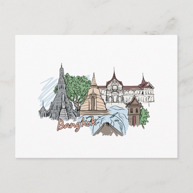 Bangkok - Thailand.png Postkarte (Vorderseite)