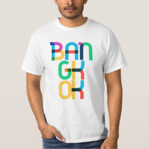 Bangkok Thailand Pop Art Letters T-Shirt