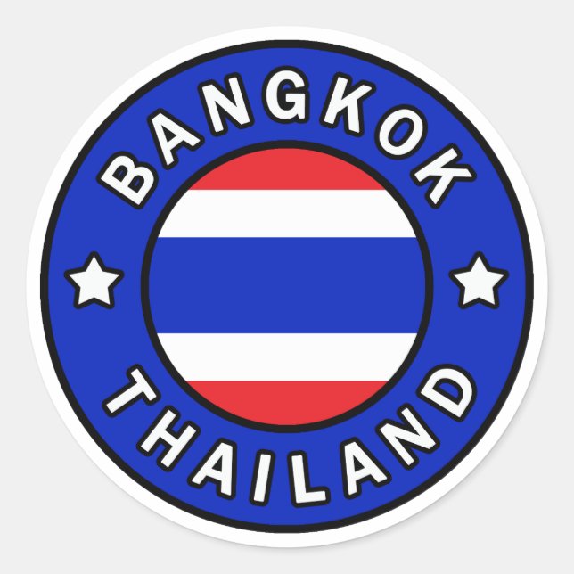 Bangkok Thailand Runder Aufkleber (Vorderseite)