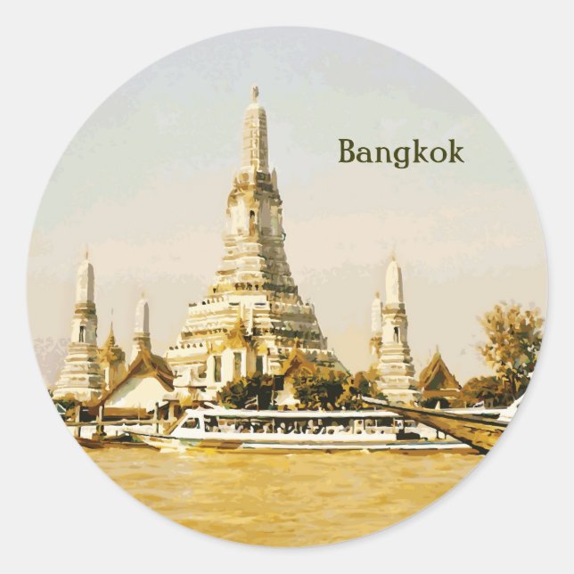 Bangkok, Thailand Runder Aufkleber (Vorderseite)