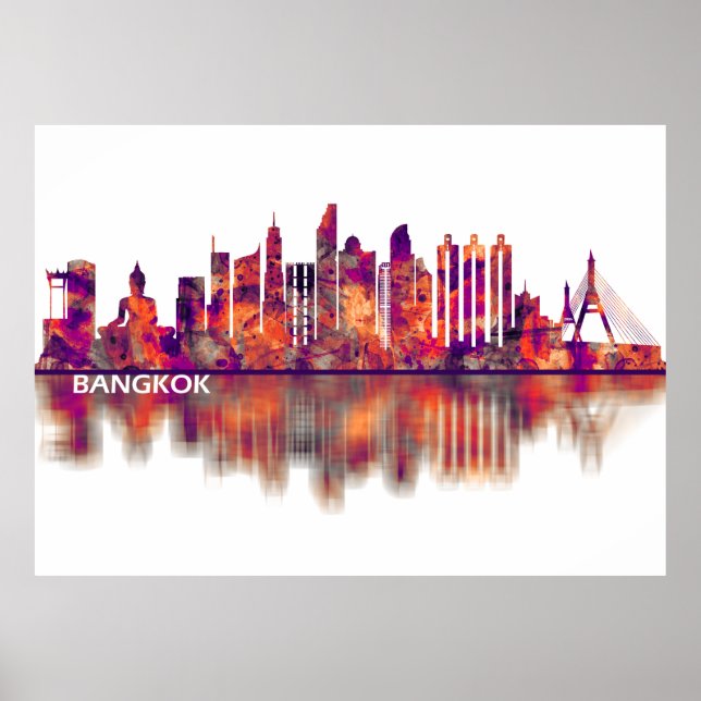 Bangkok Thailand Skyline Poster (Vorne)