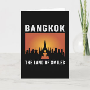 Bangkok Thailand Stadt Stadtbild Skyline Lustiges Karte