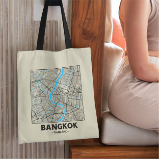 Bangkok, Thailand, Stadtplan-Tasche Tragetasche