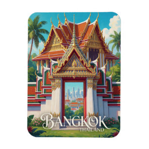 Bangkok Thailand Thai Tempel Tor Reise Magnet