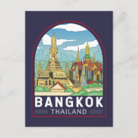 Bangkok Thailand Travel Retro Emblem